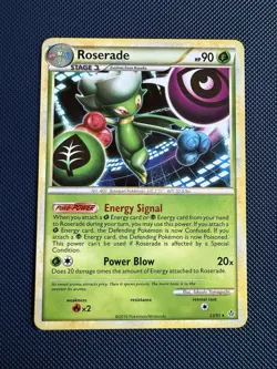 Pokemon Card - Roserade 23/95 - Non Holo Rare - Unleashed - HGSS - Image 1