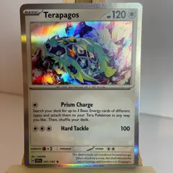 Terapagos 161/191 Surging Sparks Holo Rare Pokemon Light Play+ - Image 1