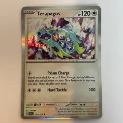 Terapagos 161/191 Surging Sparks Holo Rare Pokemon Light Play+ - Image 3