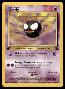 1999 Classic - Fossil First 1st Edition UNplayed Gastly #33 - Image 1