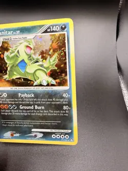 Tyranitar 17/123 Swirl Diamond & Pearl Mysterious Treasures Holo Pokemon LP - Image 2