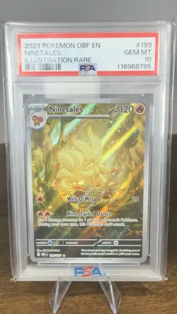 2023 Pokemon SV Obsidian Flames OBF EN Ninetales #199/197 PSA 10 - Image 1