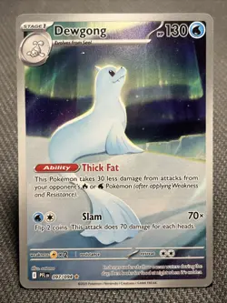 Pokemon TCG Dewgong 97/94 Illustration Rare Phantasmal Flames 2025 NM - Image 1