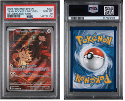 2025 POKEMON DRI EN-DESTINED RIVALS #203 TEAM ROCKET'S MEOWTH PSA 10 - Image 2