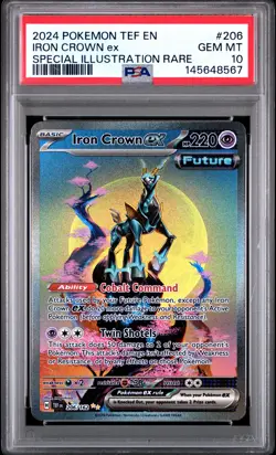 Iron Crown EX 206/162 Special Illustration Rare Pokemon PSA 10 *567 - Image 1