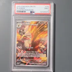 Pokemon Blaziken Illustration Rare Sv10 Destined Rivals 192/182 Holo PSA 9 2025 - Image 1