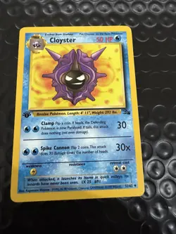 Pokemon TCG Fossil 1st Edition #32/62 Cloyster NM - Image 1