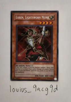 Yu-Gi-Oh! Ehren, Lightsworn Monk LODT-EN082 Secret Rare Lightly Played - Image 1