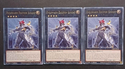 Yugioh Evilswarm Exciton Knight 3 copies Playset 1st edition mint condition - Image 1