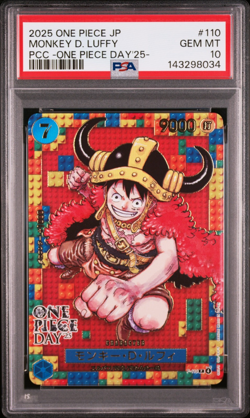 PSA 10 Luffy P-110 ONE PIECE Day 2025 Promo Japanese Premium Card Mint - Image 1