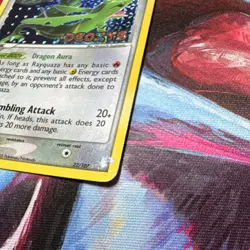 Nintendo Rayquaza EX Deoxys Stamped 22/107 Holo Rare Pokemon Card 2005 - Image 3