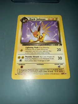 Dark Jolteon 38/82 Team Rocket Pokemon Card WOTC - Image 2