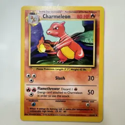 Charmeleon - 24/102 - Base Set - Unlimited - Pokemon Card - Vintage - Near Mint - Image 1