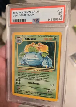 Psa Graded Base Set Holo Venusaur Pokemon Card 1999 15/102 - Image 2