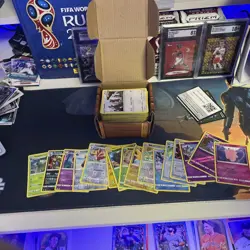 Lot Of 220ct Pokemon Bulk Trading Cards in Collectable Tin - Image 1