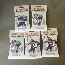 Riftbound League of Legends Spiritforged Booster Pack Lot (5) Sealed 14 Card TCG - Image 1