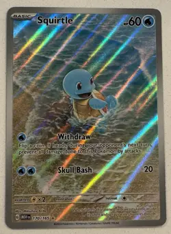 Pokemon Squirtle Holo Card TCG SV Scarlet & Violet 151 Series 170/165 Pack Fresh - Image 1