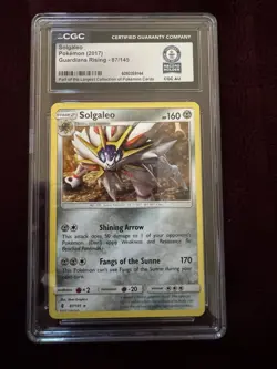 2 World Record Holder Pokemon Cards CGC Stamped Lillie And Solgaleo - Image 4