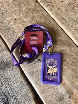 Pokemon x Natural History Museum - Eevee Card Lanyard Purple & Gold Worldwide - Image 1