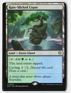 Rain-Slicked Copse R Normal Commander: Lorwyn Eclipsed 23 NM Miscut - Image 1