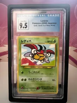 Ledyba #165 Pokemon (2000) Japanese Gold Silver to a New World CGC Mint 10 - Image 1
