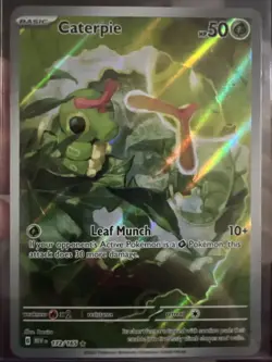 Pokemon TCG Caterpie 172/165 Scarlet & Violet 151 Holo Illustration Rare Card NM - Image 1