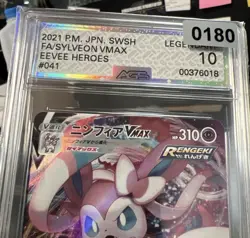 Pokemon TCG Sylveon VMAX 2021 Jpn Eevee Heroes 041/069 AGS 10 - Image 2