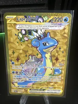 Lapras EX Stellar Crown Black star Promo 164 Pokemon Card TCG - Image 1