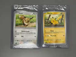 Pokemon Together Stamped Pikachu and Eevee Sealed 025 133/ 165 Pokemon TCG - Image 4