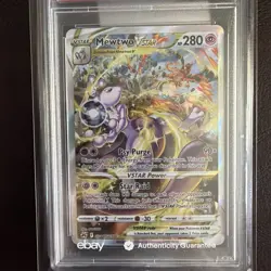 2023 POKEMON SWSH CROWN ZENITH #GG44 FA MEWTWO VSTAR PSA 10 GEM MINT - Image 2