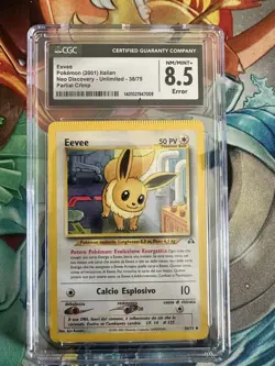 Pokemon Eevee 38/75 CGC 8.5 CRIMPED Error Misprint Neo Discovery Italian Wotc - Image 1