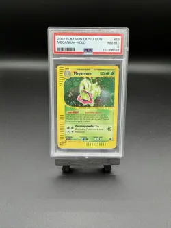 [PSA 8] Pokemon Meganium Expedition #18 Holo Rare 2001 E-Reader NM/Mint - Image 1