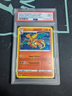 2022 POKEMON SWSH BLACK STAR PROMO #075 SPECIAL DELIVERY CHARIZARD-HOLO PSA 9 - Image 1