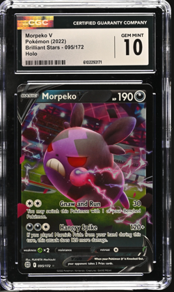 Morpeko V 095/172 Brilliant Stars Pokemon CGC Gem Mint 10 - Image 1