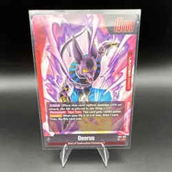 Dragon Ball Fusion World FB01 Beerus Leader Alt Art Holo Awaken 2 Cards FB01-002 - Image 2