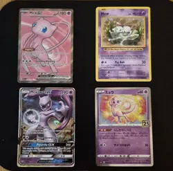 Lot of 1 Mewtwo / 3 Mew Pokemon Cards - 151 - Evolutions- 25th Anniversary#300 - Image 1