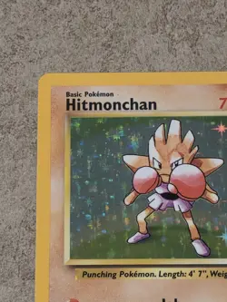 [ NM- ] Hitmonchan 7/102 Base Set 1999 Holo Rare 70 HP Wizards Pokemon Card - Image 3