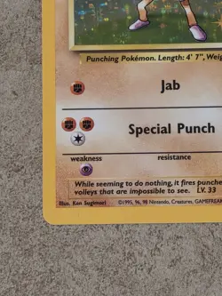 [ NM- ] Hitmonchan 7/102 Base Set 1999 Holo Rare 70 HP Wizards Pokemon Card - Image 4