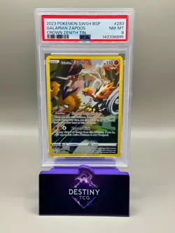 Galarian Zapdos SWSH283 Black Star Promo PSA 8 NM-MT Pokemon Card - Image 1