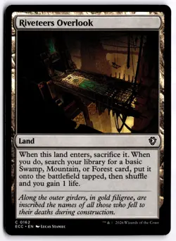 Riveteers Overlook NM ECC Commander: Lorwyn Eclipsed MTG - Image 1