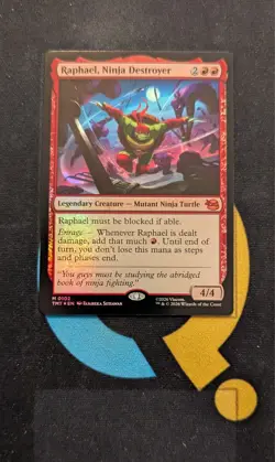 Raphael. Ninja Destroyer Foil Mythic TMT 102 Teenage Mutant Ninja Turtles MTG - Image 1