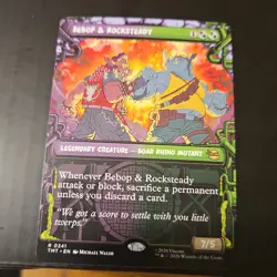 Bebop & Rocksteady 0241 TMNT Rare Black Green Legendary Creature Walsh MTG - Image 1