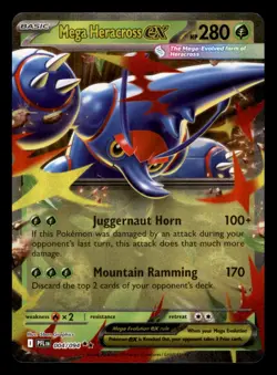 Mega Heracross ex 004/094 PFL Phantasmal Flames Pokemon Near Mint - Image 1