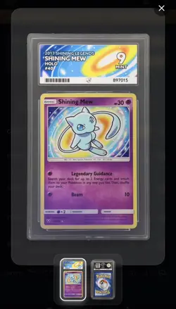 Pokemon TCG Shining Mew Holo Card Shining Legends Series 40/73 ACE 9 - Image 1
