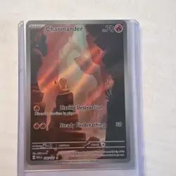 Pokemon Charmander Illustration Scarlet & Violet 151 Holo Card 168/165 Sv: Rare - Image 1