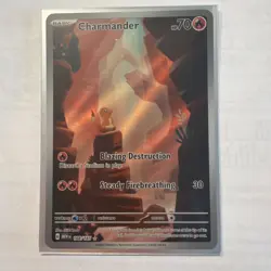 Pokemon Charmander Illustration Scarlet & Violet 151 Holo Card 168/165 Sv: Rare - Image 2