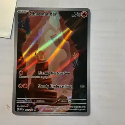 Pokemon Charmander Illustration Scarlet & Violet 151 Holo Card 168/165 Sv: Rare - Image 4