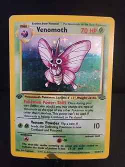 Pokemon TCG Venomoth 1st Edition Jungle Holo 13/64 Rare - Image 2