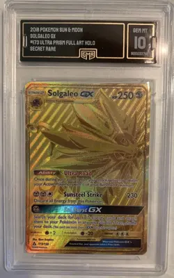 GMA 10 Solgaleo 173/156 Ultra Prism Holographic Pokemon Card - Image 1