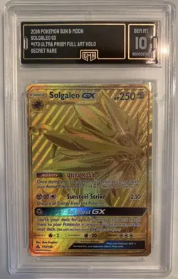 GMA 10 Solgaleo 173/156 Ultra Prism Holographic Pokemon Card - Image 2